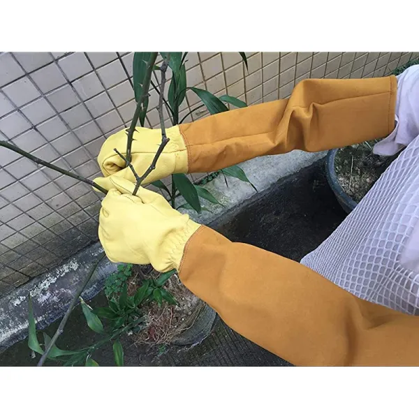정원사 정원사 농장주 남성 HCT08 US L을 위한 내구성 있는 가죽 로즈 가지 치기용 정원용 장갑 펀치 저항 야드 작업용 장갑, 상세페이지 참조