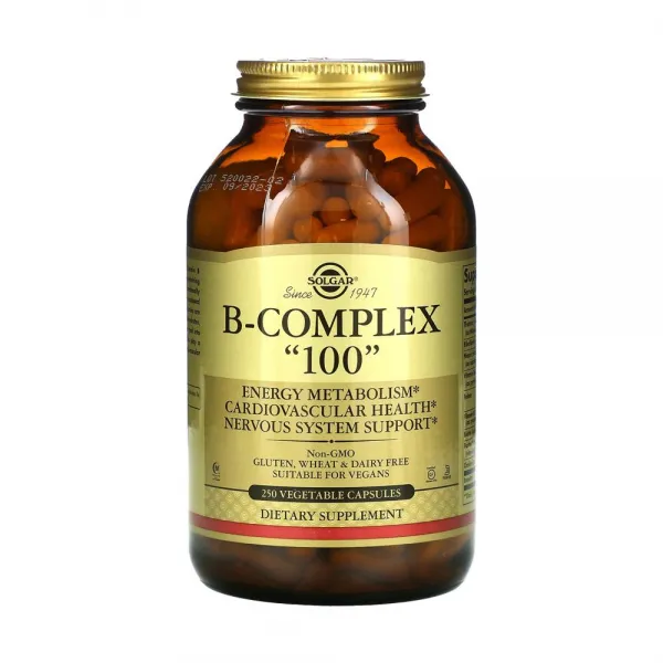 Solgar 솔가 B 컴플렉스 100 250정 티아민 리보플라빈 나이아신 피리독신 엽산 코발라민 비오틴 판토텐산