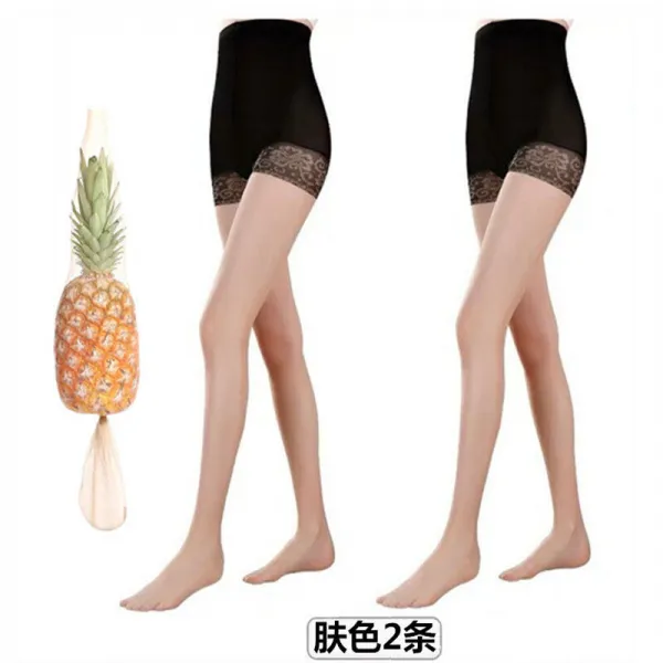 양말 자녀 여름 얇은 스타킹 여 체크 실타래 팬티 파인 팬티스타킹 늑대 2조 노출방지 피부색