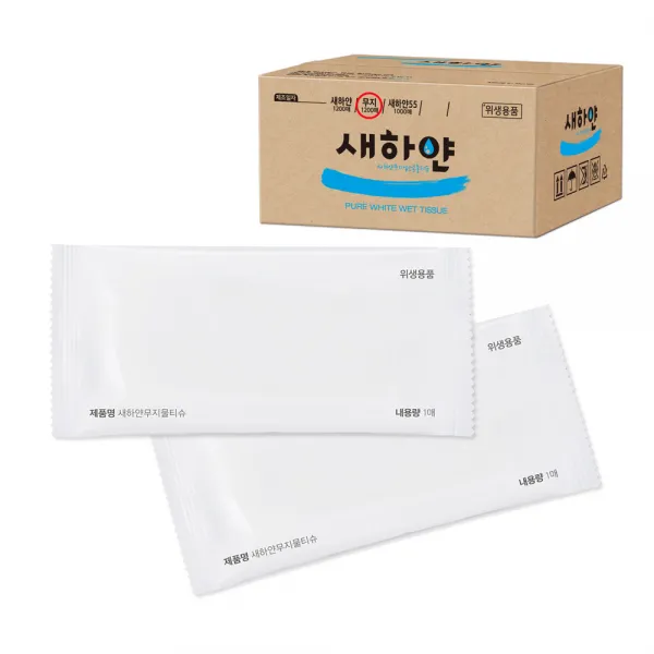 그린위생산업 심플한 '무지' 1매용 업소용물티슈 물티슈 S43 1200매