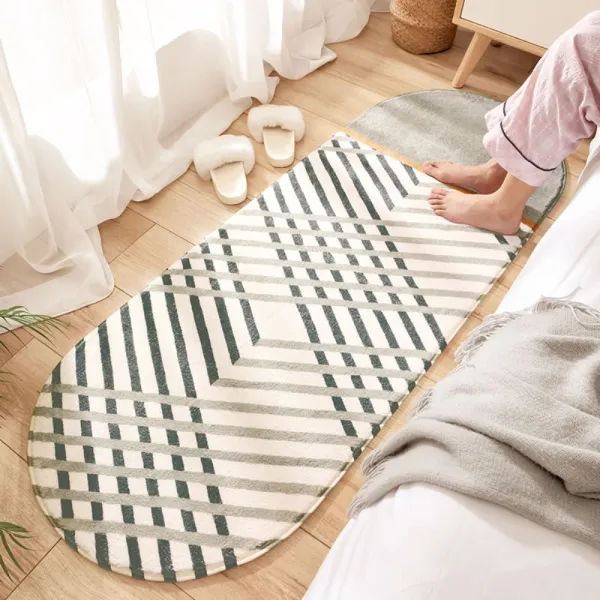 뽀송한 심플 모던 발매트 북유럽 카페트 러그 거실 침대옆 소파 바닥 긴러그 (60X180cm), H