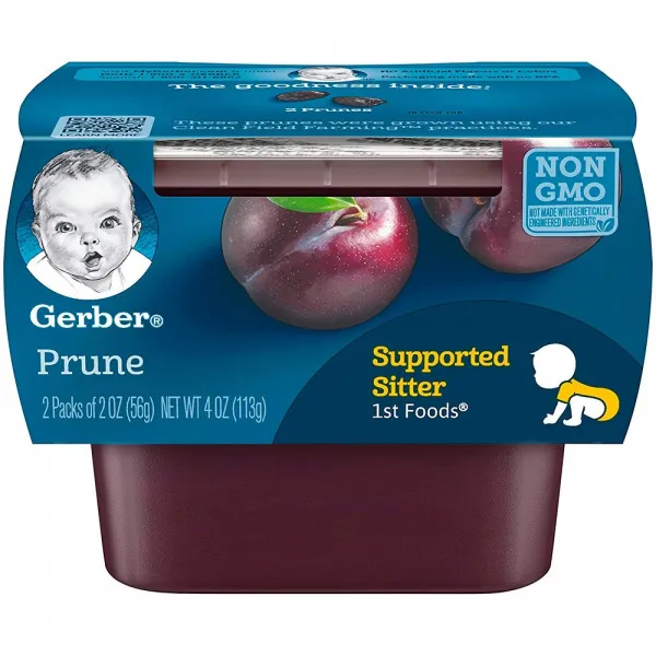 Gerber Graduates Purees 1st Foods Prune Baby Food Tubs 2 Ounce Tub Count (Pack of 8) 거버 퓨레 프룬 베이비 푸드 2oz(57g) 16팩, 채소