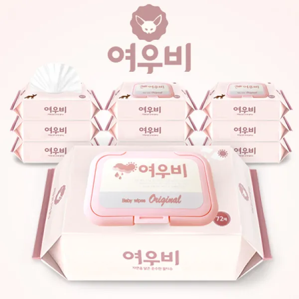 [멸치쇼핑]여우비 오리지널 물티슈 캡형 72매