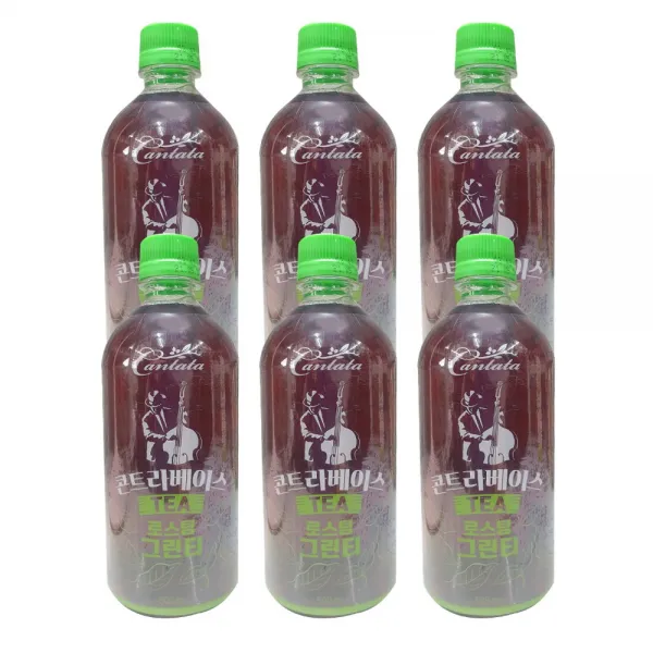 칸타타 콘트라베이스 로스팅그린티, 6팩, 500ml