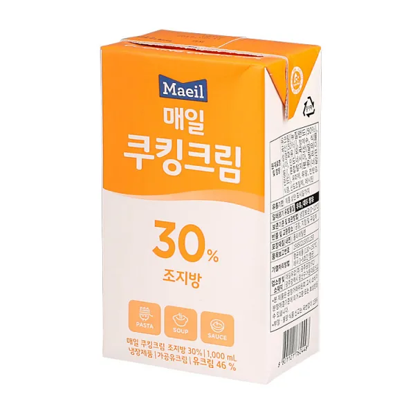 쿠킹크림(조지방30%) 1L매일유업, 쿠킹크림 1L/매일, 1L