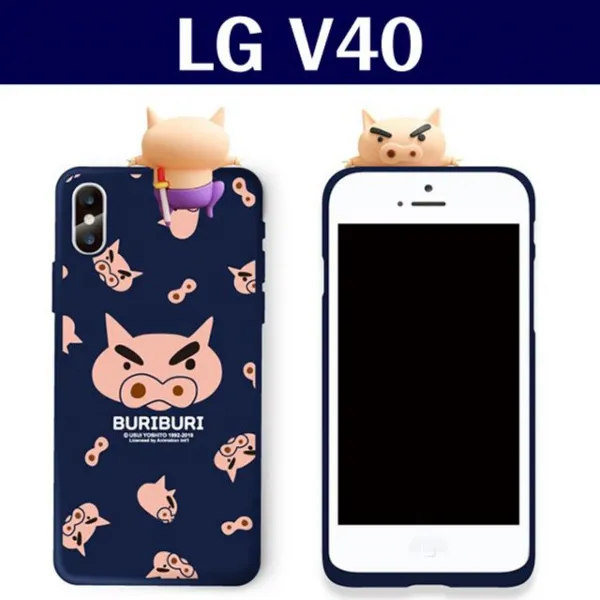 LG V40 짱구 부리 돼지 피규어 케이스 V409