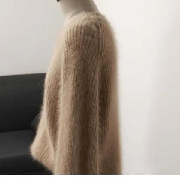 Xn새로운 숙녀 라운드 넥 스웨터 패션 느슨한 불규칙한 스웨터mp1926