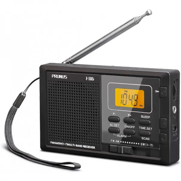 PRUNUS J-116 AM/FM/SW (1-7) 휴대용 라디오 방송국 9 밴드 '청취자' 우수한 R©ception 디지털 포맷 타