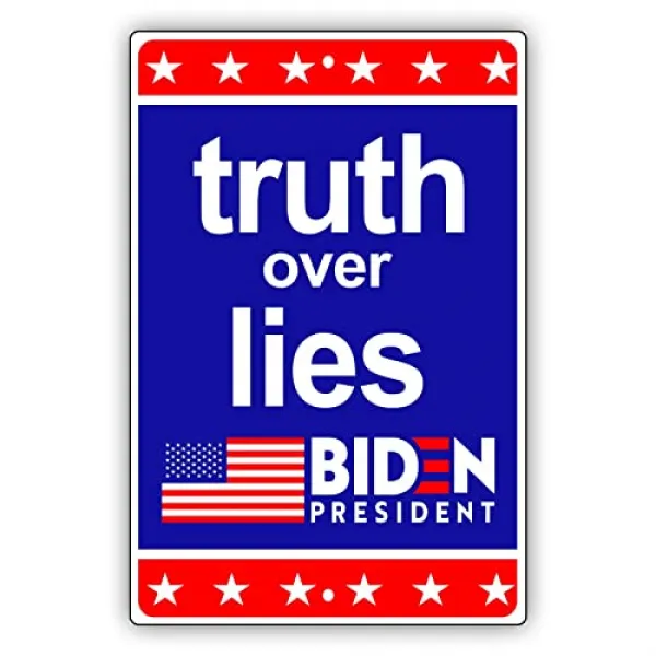 애프터 프린트 진실의 거짓말 비덴 대통령 미국 선거 투표 2020 실내 옥외 민주당 참신 통지 알루미늄 금속 기호 8x12 8"x12" 8"x12" 8"x12"