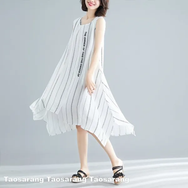 타오사랑 여성 원피스 나시 린넨 Tq676