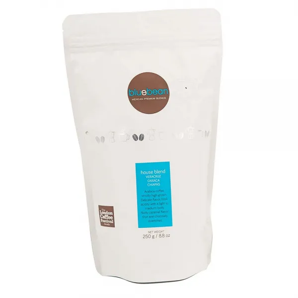 Blue Bean Coffee 블루 빈 고도 스페셜티 커피 100% 아라비카 멕시코 세 가지 영역 결합 하우스 블렌드 농 열대 우림 동맹 인증 250 g / 8.8 oz, 선택, 상세설명참조