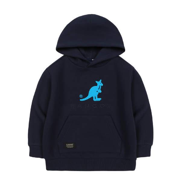  현대백화점 캉골키즈 Aldcht01020nv 빅 로고 브러쉬드 후디 0102 네이비 남아 후드티 여아 후드티 아동