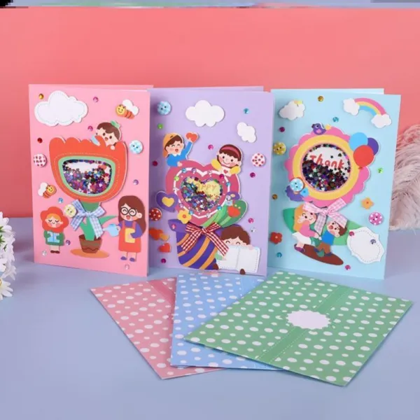 스승의날 축하카드 모조품 개성 종이를 접다 펀칭 러브 핸드메이드 컬렉션 열렸다 배우다 절 제작 기념 재료 보기좋은, 스승의날 건들건들 타입 3장 (편지