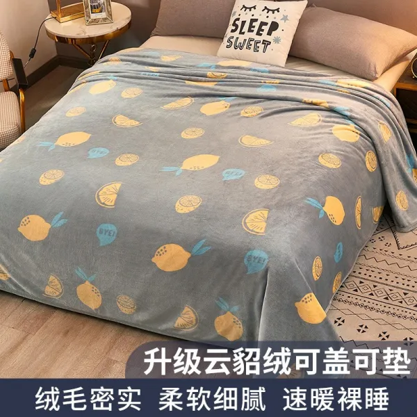 블라썸 캐릭터 극세사담요 입는 전기요 할매 똑딱이, 운몽각/양면 융감형 커버로 두꺼운 나체 잠자리 추가