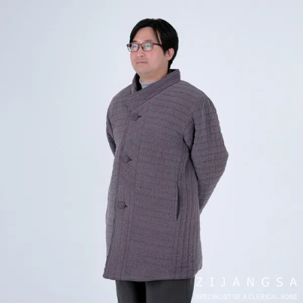 7511 남자 마고자 겨울 로브 자켓 생활한복 겨울한복 겨울개량한복 겨울생활한복 아메카지, 팥죽색