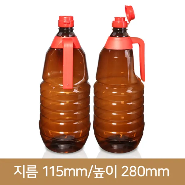 1.8L 갈색협구 핸들뚱뚱이(A), 빨강핸들, 1개