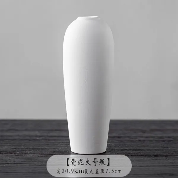 중국식 선의 심플 도자기 DIY 도예도바 강습소 소소배 장식 꽃병 장식 소반Z, H32 - 흰색 에나멜 라 지 캔