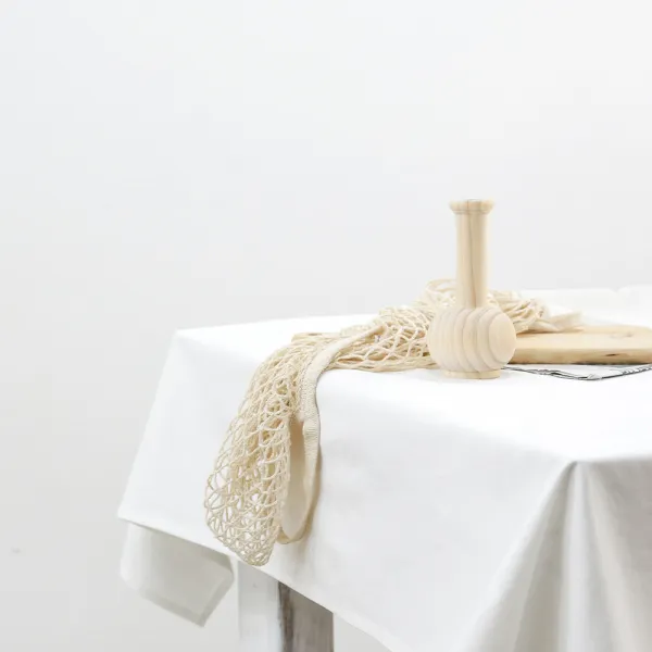 담은보자기 순면 무지 테이블보, 백아이보리, 6인용(220x130)