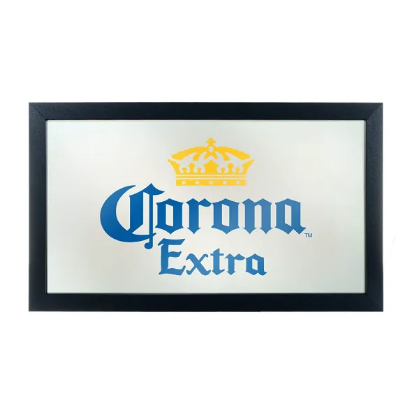 Nmt 상표 Gameroom Corona Extra Framed 거울 벽 플라크 15 X 26 인치 로고 Corona P0251013mbbq247 기본
