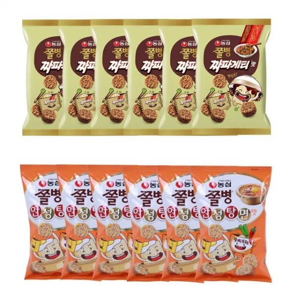 쫄병스낵 안성탕면 6개 + 짜파게티 1개