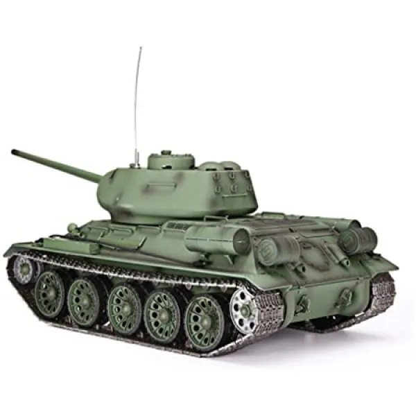 USB 충전기 케이블이있는 TIAO RC 탱크 원격 제어 기갑 탱크 1:16 대포 포격이 들릴 때 소리 회전 포탑, One Color