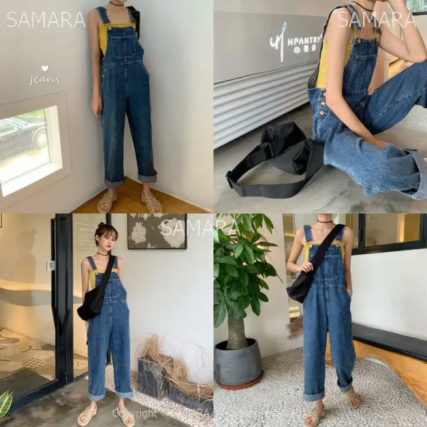 Qterra 특허브랜드 캐주얼 멜빵바지 루즈핏 여자 빅사이즈 가을겨울