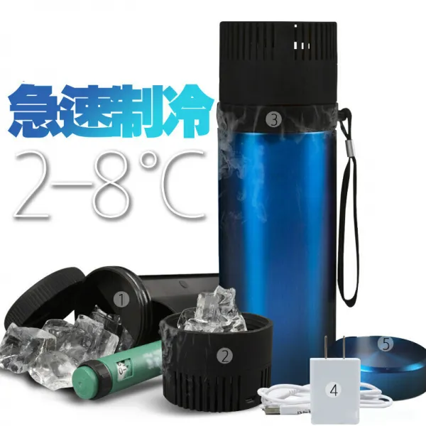 소형 냉장고 냉동인슐린 냉동보관함 Usb 결빙차량 겸용 차량 소형표준판 5 종 세트 단일상품