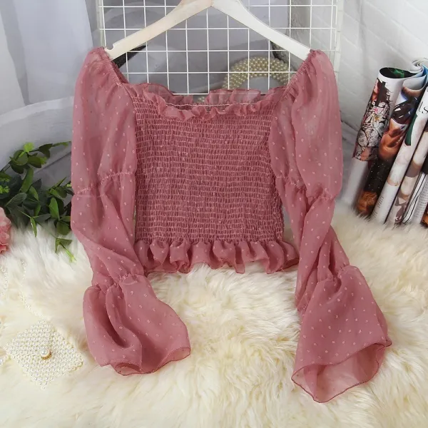 Kirahosi 오프 숄더 블라우스 여성 반팔 루즈핏 여름 174호 Dcyth6r