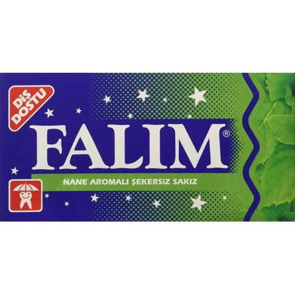 Falim Sugarless Plain Gum 개별적으로 포장된 민트 맛 100피스, 상세 설명 참조0
