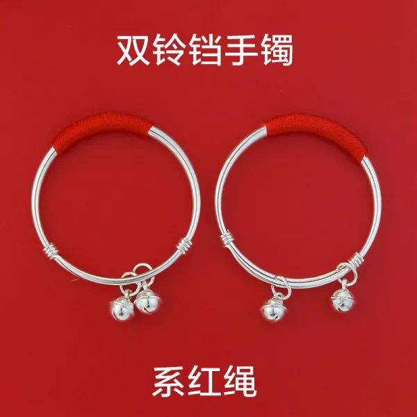 smalux 남성 패션 체인 팔찌 S999 순은돼지돼지팔찌 어린이 만월 백일 신생아 남녀세트 로