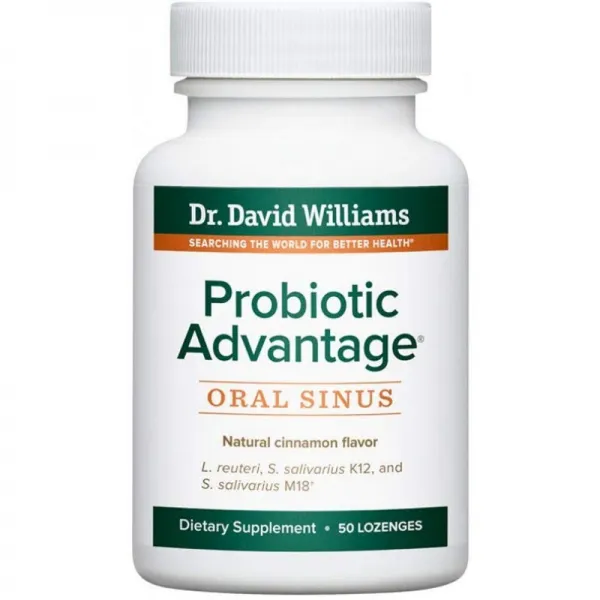 Dr. David Williams의 Probiotic Advantage Oral Sinus는 입 치아 및 잇몸을위한 보충제 50 개의 마름, 단일상품