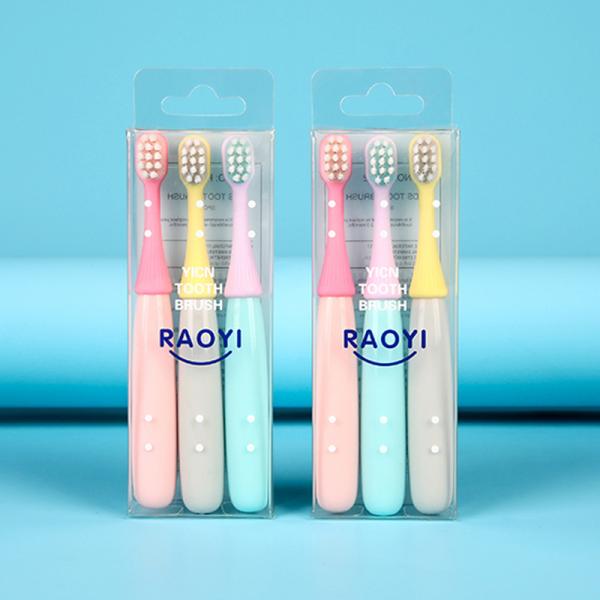 RAOYI 어린이 칫솔 3세-5세까지 유아칫솔 키즈칫솔 치솔, 3set, 9개