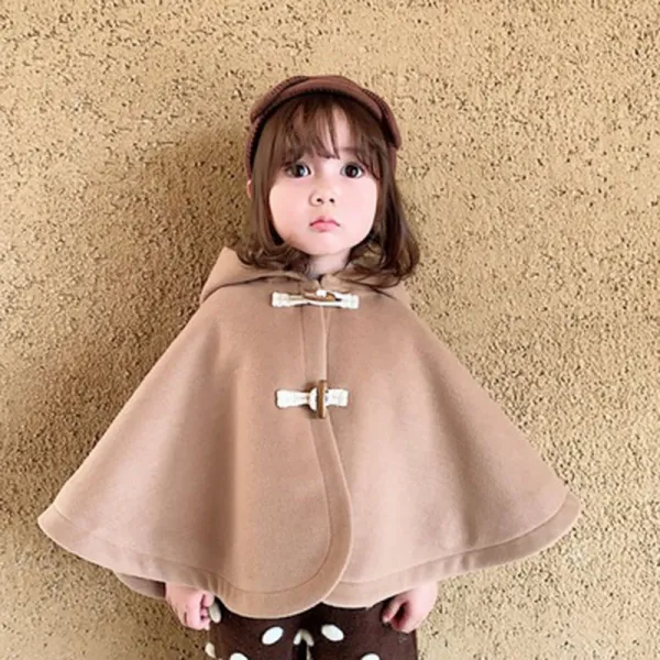 Wp 유아 여아 기모안감 후드 울 망토