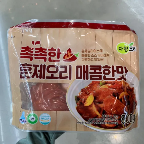다향오리 촉촉한 훈제오리 매콤한맛 200g 4입 1개