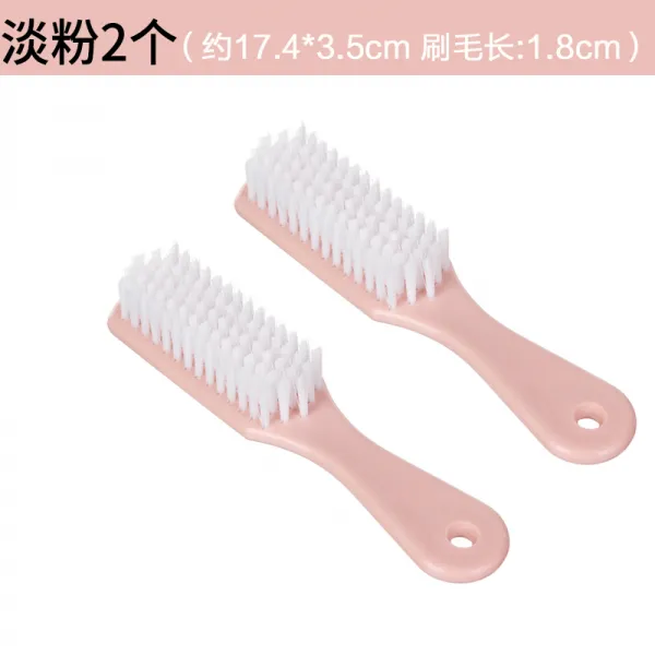 수자진 플라스틱 쁘띠 브러쉬 슈즈 소프트퍼 세탁솔 세탁물 신발 솔 라이트 핑크 2개 룩