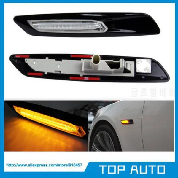 2 개 E60 E61 E61 E81 E82 E83 E87 E88 E90 LED BLIM 트림 사이드 마커 신, 상세내용참조