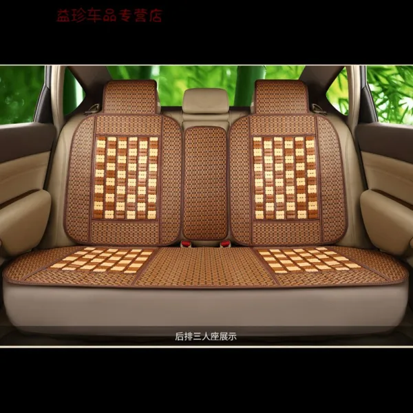 차량용통풍시트 HAVAL픽업트럭 3풍준 5/6JMC보전 ISUZU자동차시트커버 쿨시트 전용 여름시즌 전면덮개 편죽 좌석시트, T13-베이지커피색 뒷줄 3앉는자리