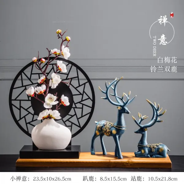 사슴 화병 셋트 동양적인 인테리어 J