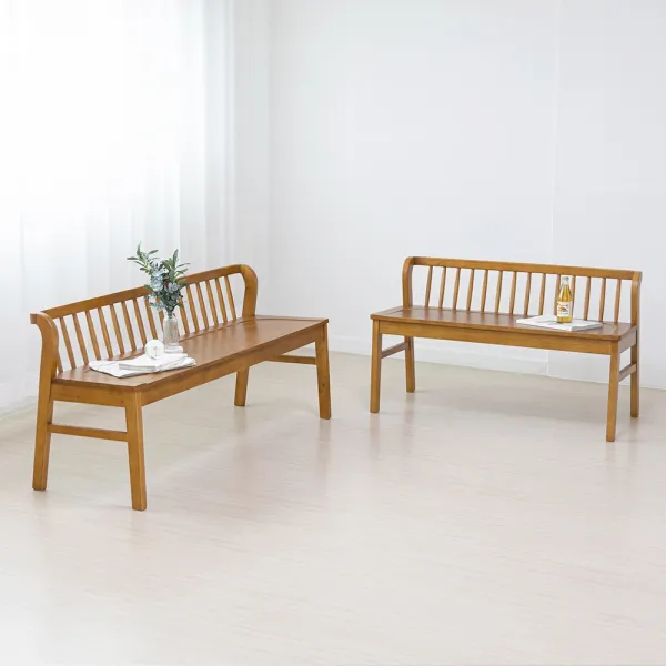 라로퍼니처 그라나다 원목 2인용 벤치 식탁 의자 2인 밴치 실내벤치, 단품