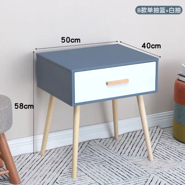 코너장 침대협탁 북유럽스타일의 원목 심플 모던 거실 조립 높이 60cm 넓이 40센티길이 50 C13 빅사이즈 그레이틀 헛발질