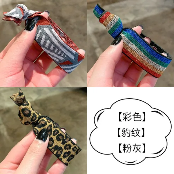 머리끈 여 땋은 머리 힘줄 ins 네트 빨간 끈 심플 백 搭 가죽커버 큐트 머리띠
