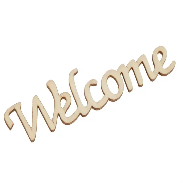 미완성 환영 모양 나무 공예 나무 조각 Scrapbooking Diy Diy 수제 공예 파티 용품