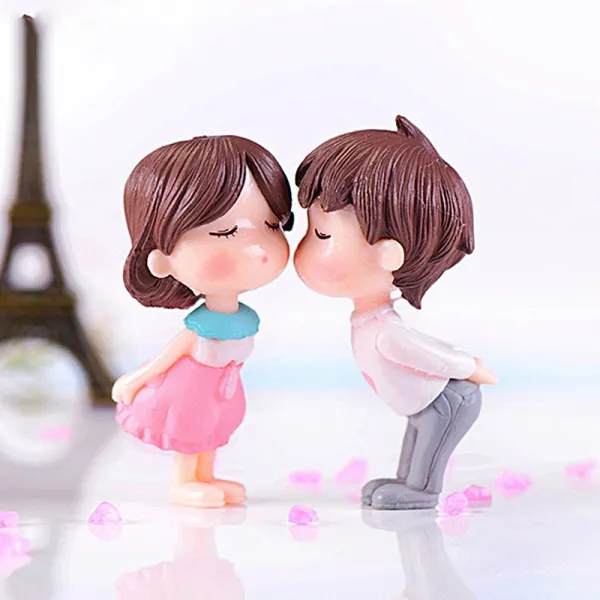 삐삐네 화분 꾸미기 테라리움 만들기 미니어쳐 피규어 재료 _커플_ 뒷짐, 회색바지 핑크치마 뒷짐 커플