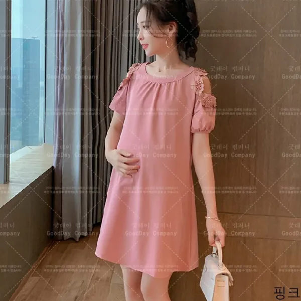 굿데이 컴퍼니 여름 임산부 치마폭풍 상의 페션 쾌적성 임부 치마 면흔방 박시핏 hYFZ02