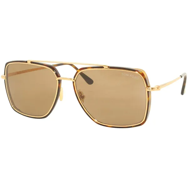 톰. 포드는 - FT07506052j DARK 하바나 NAVIGATOR 다발 내분비선 성신 생물 SUNGLASSES 60MM