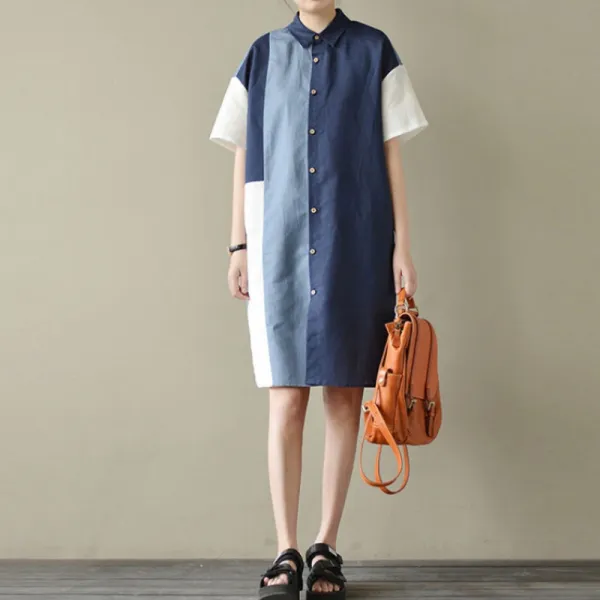 Bear 패치워크 원피스 짜집기 의상 여자 누더기 패션 Gc 000080586