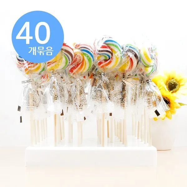 과일맛 스틱캔디 회오리 25g x40개, _26676_과일맛 스틱캔디 회오리x40개, 단일상품