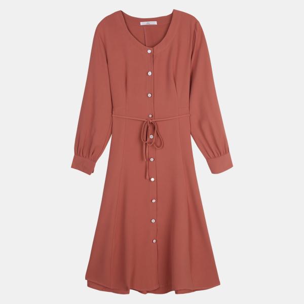 알토 브이넥 앞오픈 A라인 원피스 ALOW20435