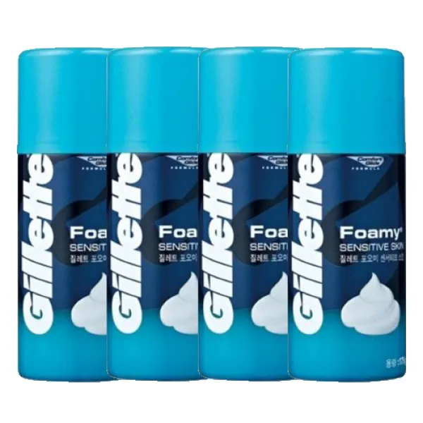 질레트 포오미 센서티브 스킨 쉐이빙 폼 175g 4개