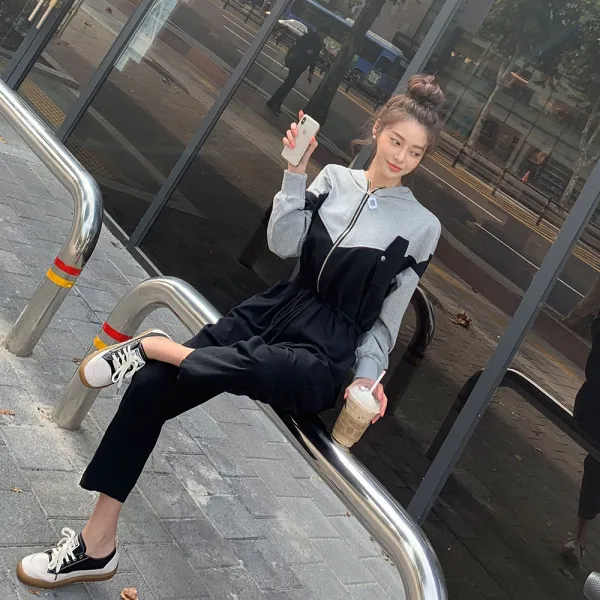 떳다그녀 루나 후드 집업 점프수트